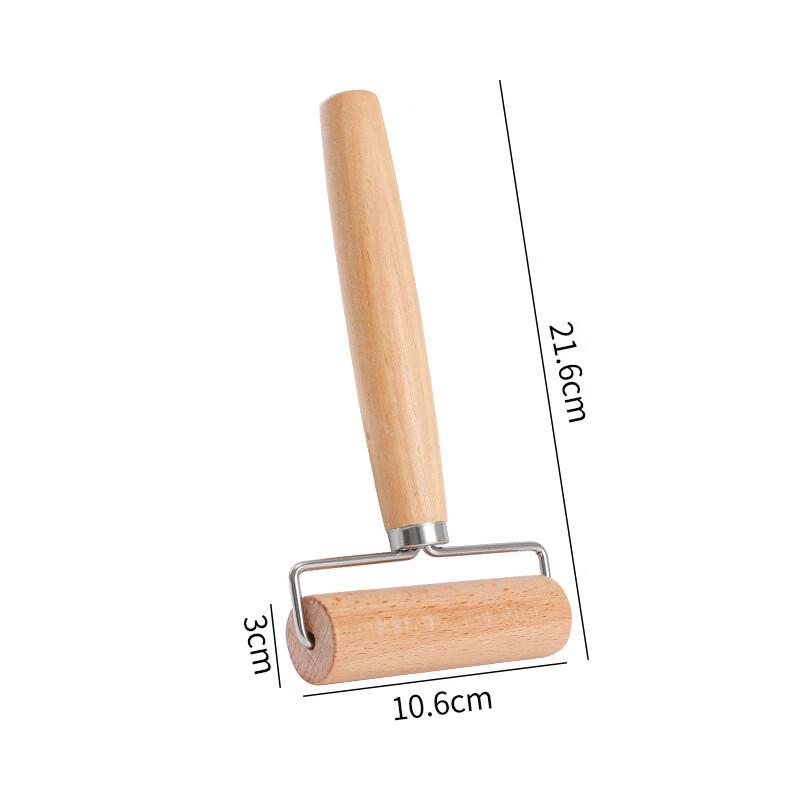 Ruhan Beech Wood Double-Ended Rolling Pin