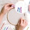 11 Stück Transparente Stickgarnspule Herzform DIY Handarbeits Basteln Nähen Baumwollgarn Aufwickelbrett Kartenhalter mit Loch