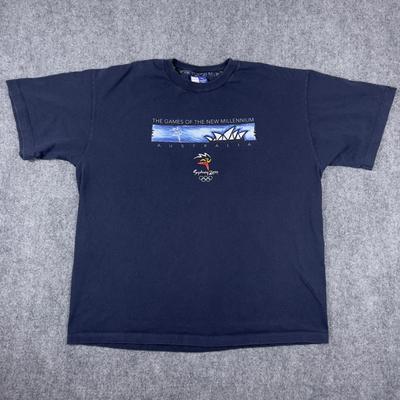 Vtg Sydney 2000 Olympics T-Shirt Mens XL Navy Blue Games of the New Millennium Unisex T-Shirt