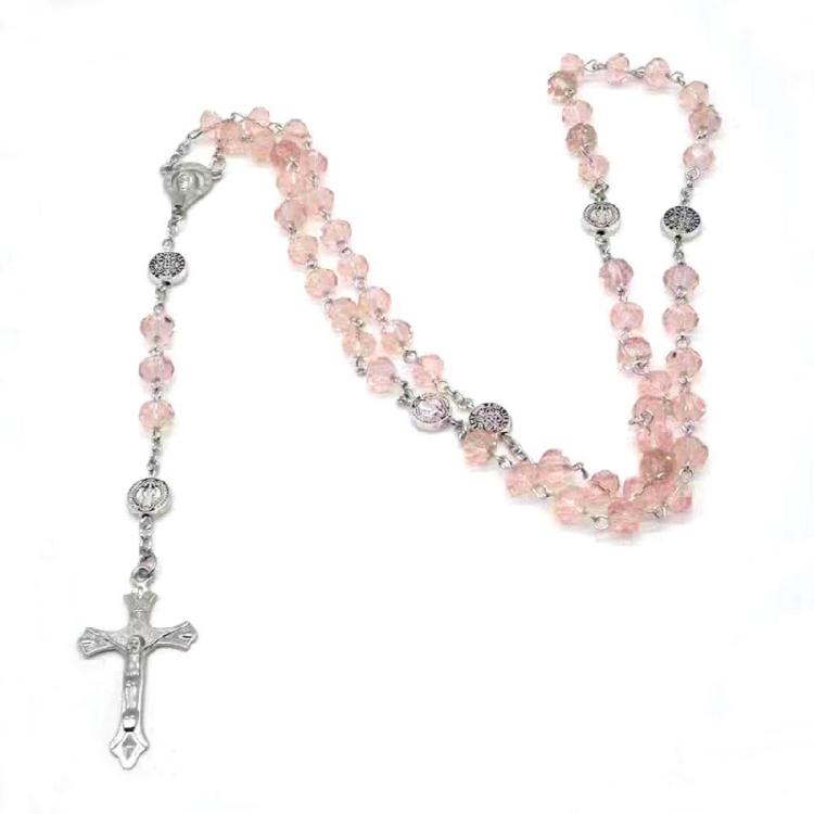 Catholic Necklace for Women Cross Charm Long Chain Christian Amulet Necklaces