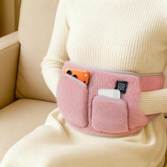 Heating Waist Belt for Women Adjustable Electric Heated Strap 3 Temperature Settings Portable Heat Pad for Back Abdomen Relaxation