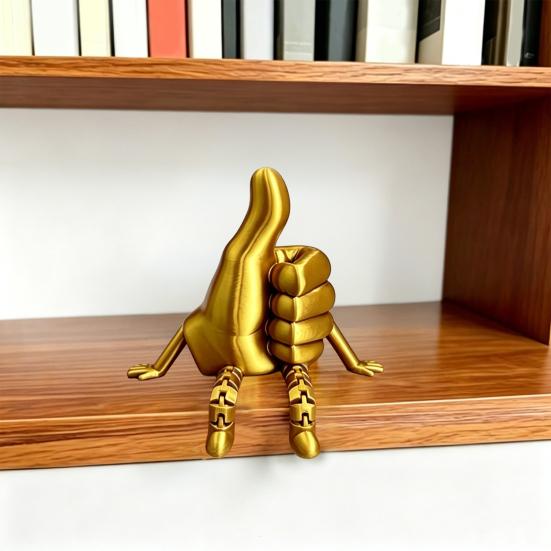 Desktop Ornament, 3D Printing One-Piece Molding with Smooth Surface, Movable Joints Adjustable Posture Figure for Healing Gift Home Decor