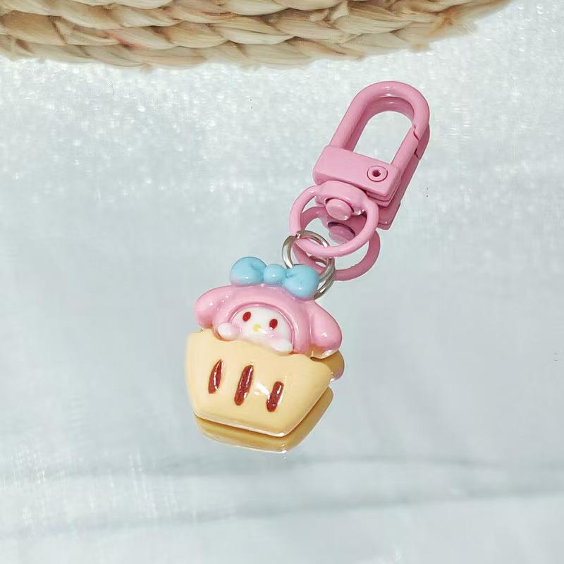 Cartoon Edible Toy Keychain: Cute Doll & Elf Bag Pendant