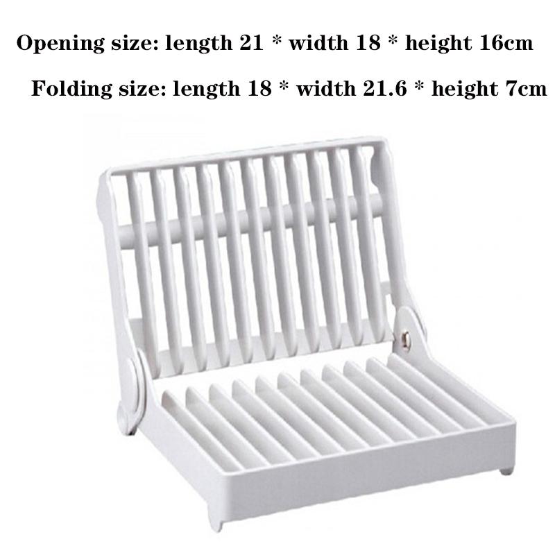 Drip Shelf Plate Rack Organizer Useful Foldable Kitchen White Plastic Dish Rack Tools Kitchen Drainer Rack