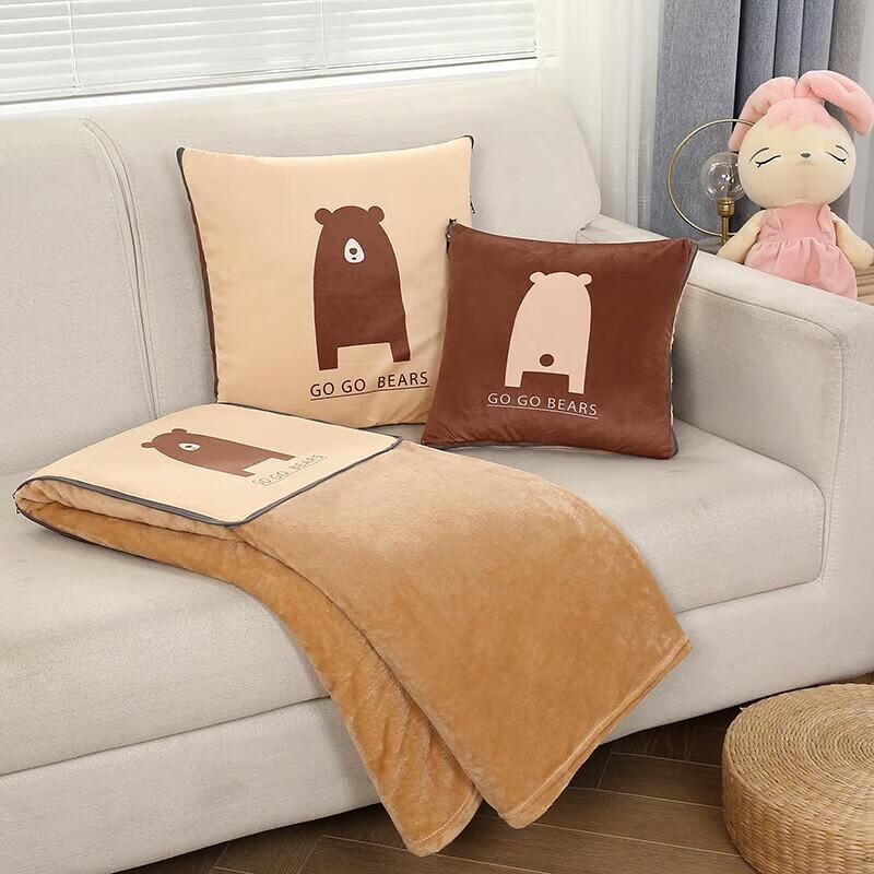 Cute Bear Multifunctional Pillow Blanket