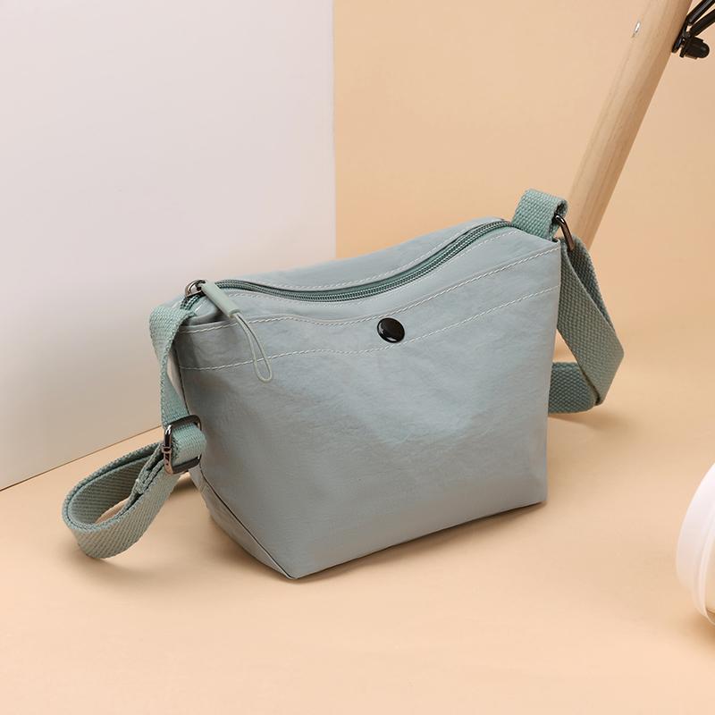 Women's Nylon Crossbody Bag Solid Color Large Capacity Shoulder Dumpling Bag