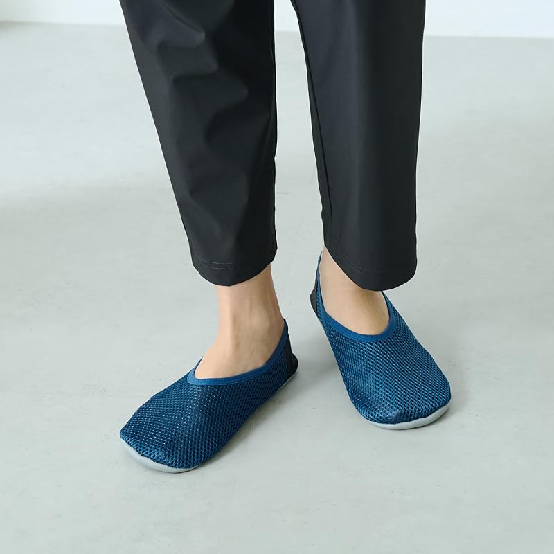 Uchi Colle Room Shoes, Home Slippers AUZ201, Men's & Women's, Sizes 25.0-27.0 cm, Navy, Portable Indoor Slippers.