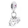 2stk/lott Sølvfarge Fjærnøkkel Life Treperler Charms Dingle Passer Diy Armbånd Halskjede For Kvinner Menn Kone Smykker Gave 2022