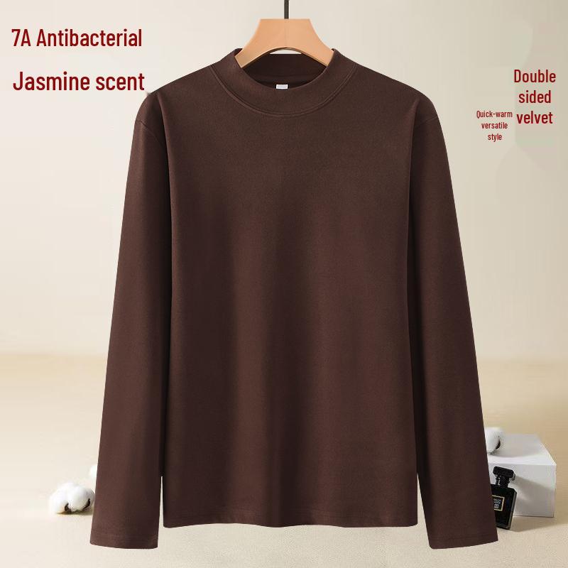 Men's Double-Sided German Velvet Fleece-Lined Long-Sleeve Warm Top