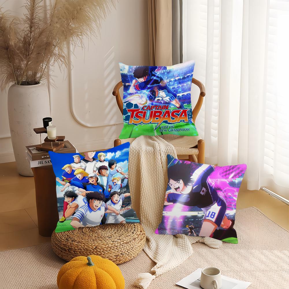 Anime Captain Tsubasa Pillow Case Home Decoration Cushion Cover Suitable For Office Sofa Bedroom Car