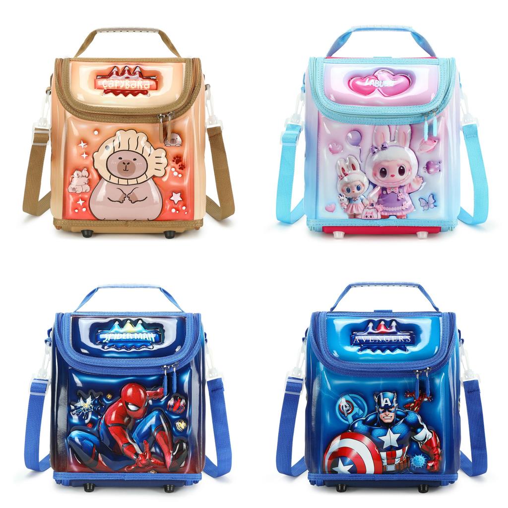 Kids Cartoon Lunch Bag With Insulated Polyester For Kindergarten And Travel Use