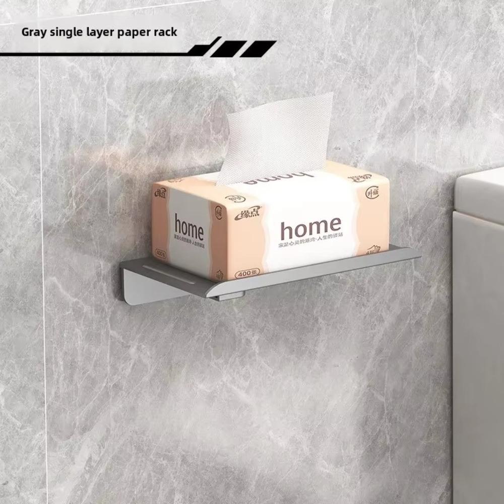 Self Adhesive Toilet Paper Roll Holder Plastic Mobile Phone Rack Toilet Manager Holder Bathroom