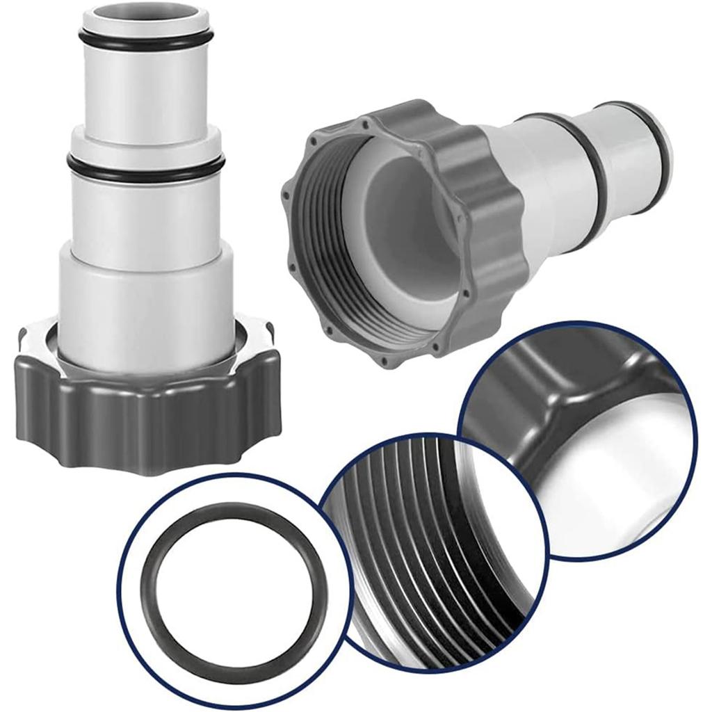 Pool Hose Adapter A with Collar Replacement for Threaded Connection Pumps Converts 1.5" To 1.25" Hose Accessories