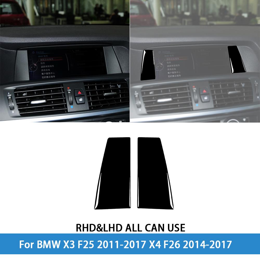 For BMW X3 F25 2011-2017 X4 F26 2014-2017Car Accessories Piano Black Interior Air Vent Taillight Console Trim Modified Sticker
