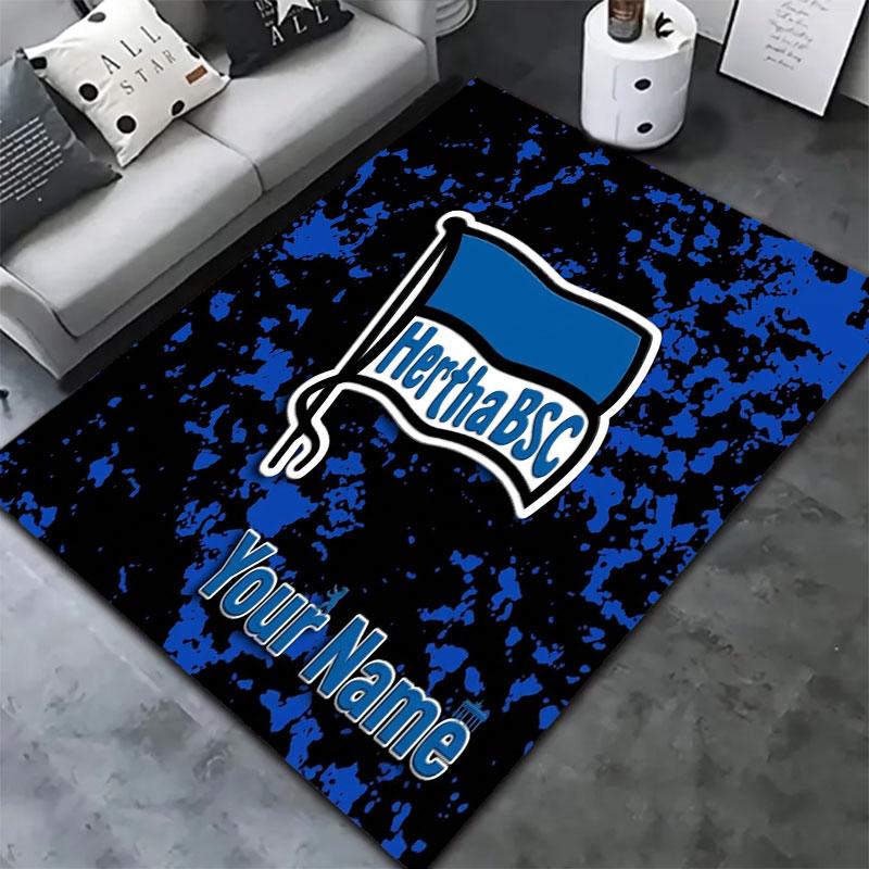 Hertha BSC Custom Name Carpet Rug for Living Room Bedroom Home Sofa Decoration,Kids play Non-slip Floor Mat