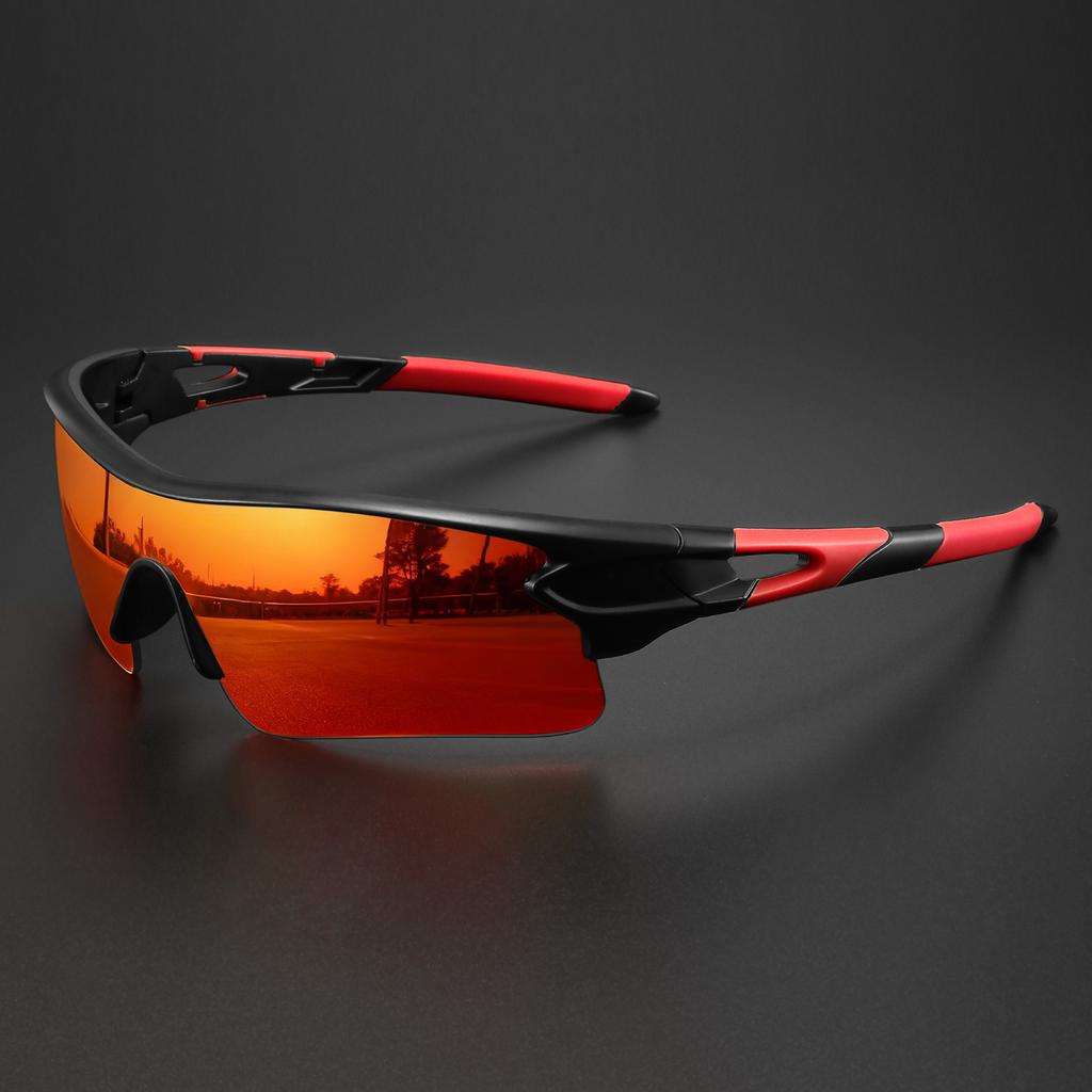 Classic Sports Sunglasses with One-Piece Wraparound UV400 Lens - Unisex Comfort Fit for Cycling, Running, Hiking & Outdoor