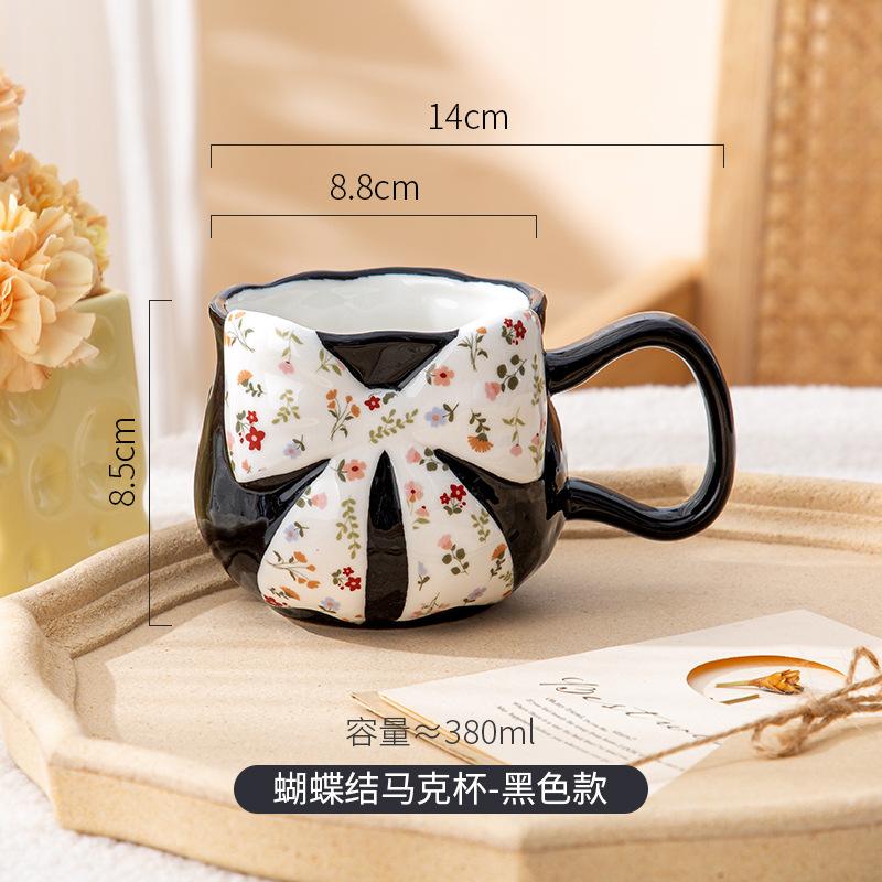 Oryginalny Styl, Małe Świeże I Wykwintne Dziewczęce Serce, Mała Kokardka w Kwiatki, Wysokiej Wartości Filiżanka do Kawy