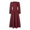 New Arrival: Cross-Border Middle East Casual Loose Solid Color Zipper Muslim Long Dress with Belt