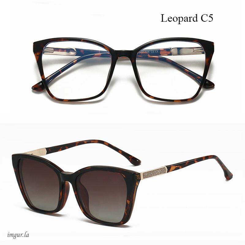 Anti Blue Rays Prescription Computer Glasses with Clip-on Sunglasses