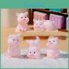 Cute Resin Cartoon Pig Figurines Animal Desk Car Accessories Home Decor Set