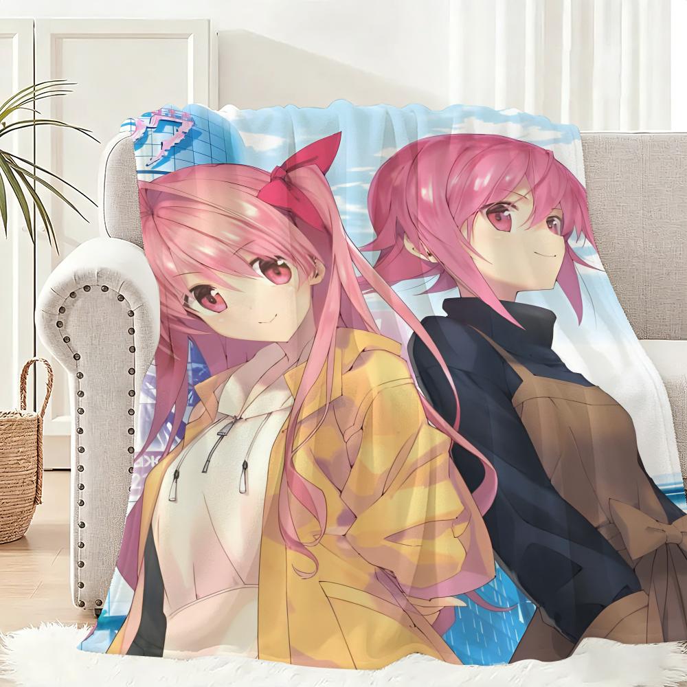Chaos Heads Throw Lightweight 240G Flannel Blanket Soft Skin-Friendly For Summer Cooling