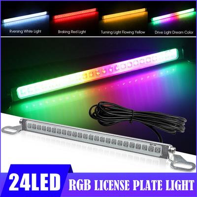 Univerzální RGB 24 LED SPZ Zálohovací lišta zpátečky Zadní parkovací signální světlo pro auto SUV Nákladní čluny RV Moto