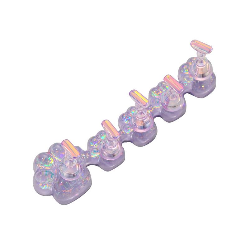 Cat Claw Nail Stand for Press On Nails Aurora Resin Showing Shelves Nail Display Magnetic Holder Manicure Organizer Tools