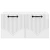 Wall Mounted TV Cabinet High Gloss White 59.5 x 41 x 30 cm