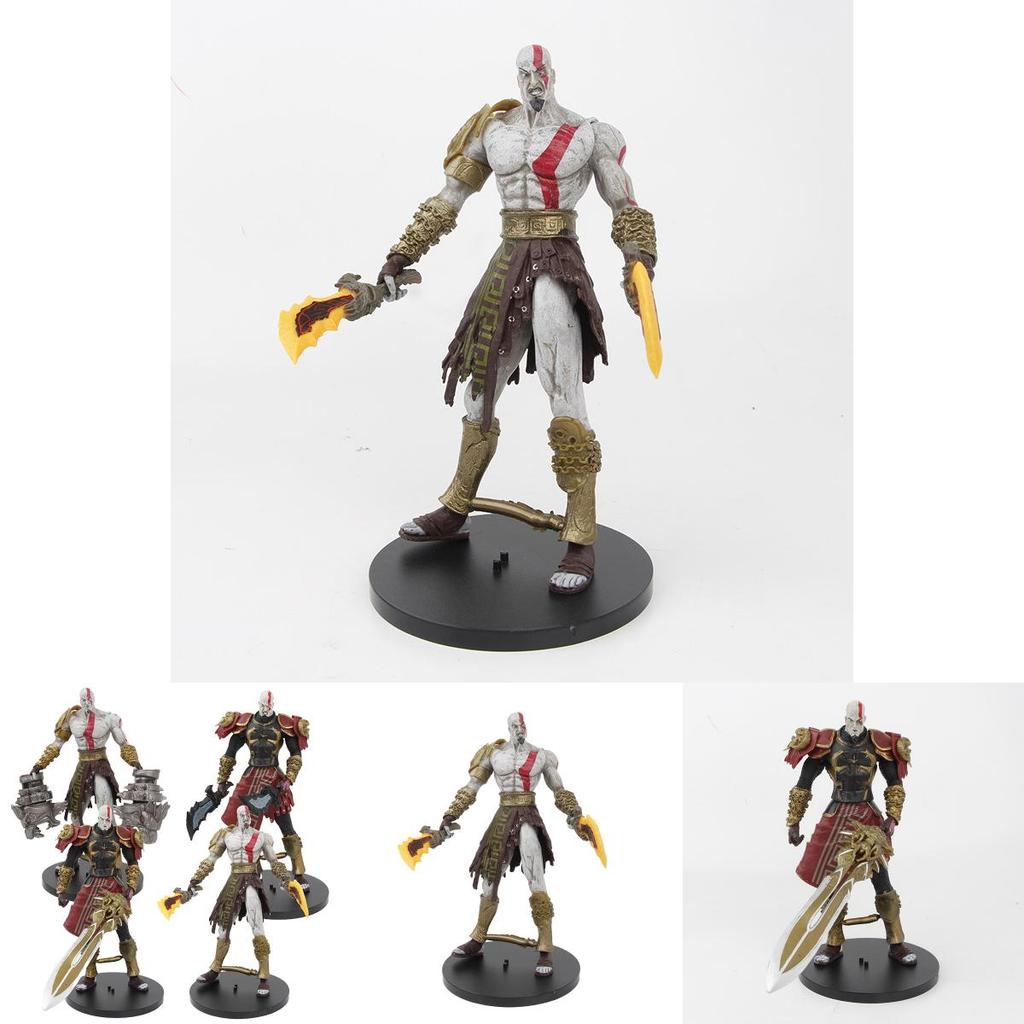 God Of War Kratosfigure Pvc Poseable Model With Fire Effect For Collectors