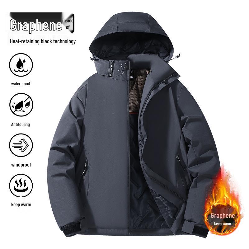 Graphene Waterproof Ski Jacket - Men's Winter Cotton Coat, Trendy Autumn Style for Couples