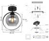 MODERN CEILING LAMP GLASS RING GRAPHITE