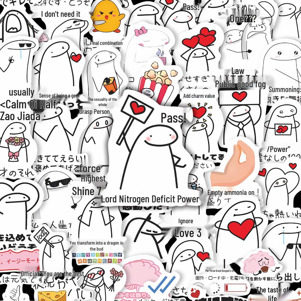 Bilingual Fun Emotion Stickers: 50 Sheets of Creative Emoji Pranks for Journals & Phone Cases