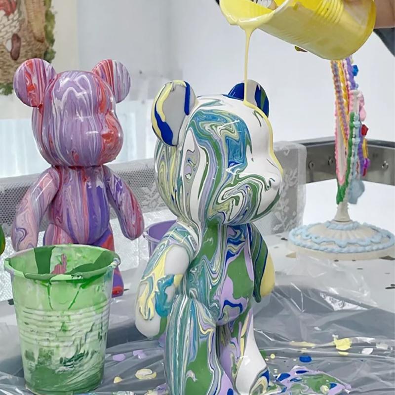 Violent Bear Fluid Bear Modell DIY Vinyl Puppe zum Sammeln, Heimdekoration, Weihnachtsgeschenke