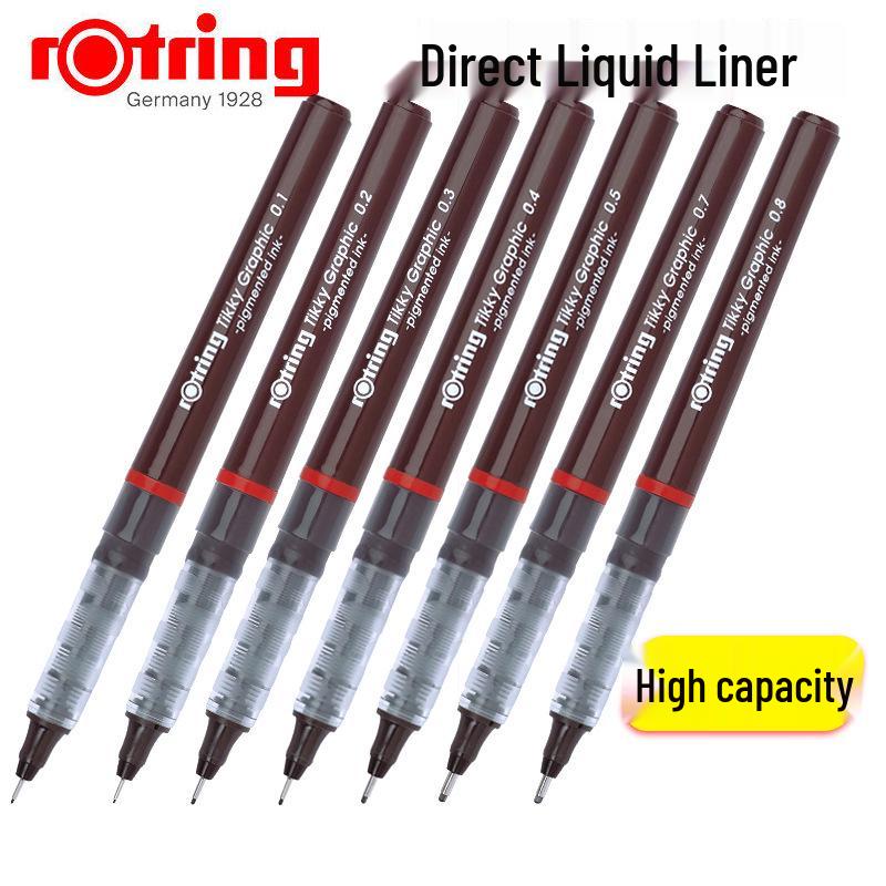 Rotring Red Ring Technical Inking Pen Set, 0.1-0.8mm for Manga and Drawing