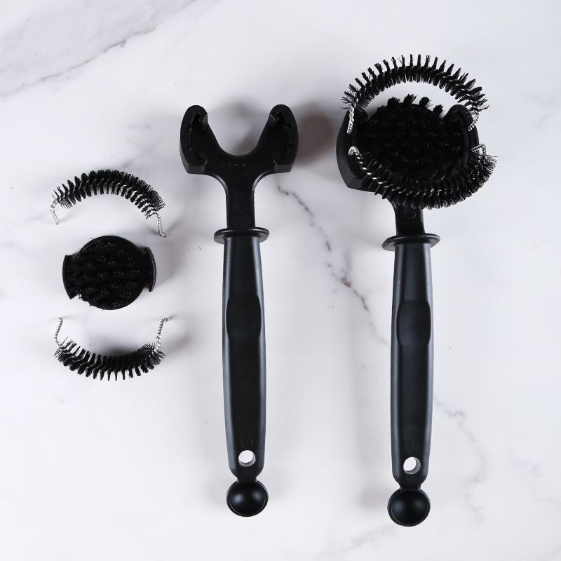 Coffee Machine Brush Cleaner Removable Coffee Maker Espresso Group Head Cleaning Round Brushes Cleaning Tool