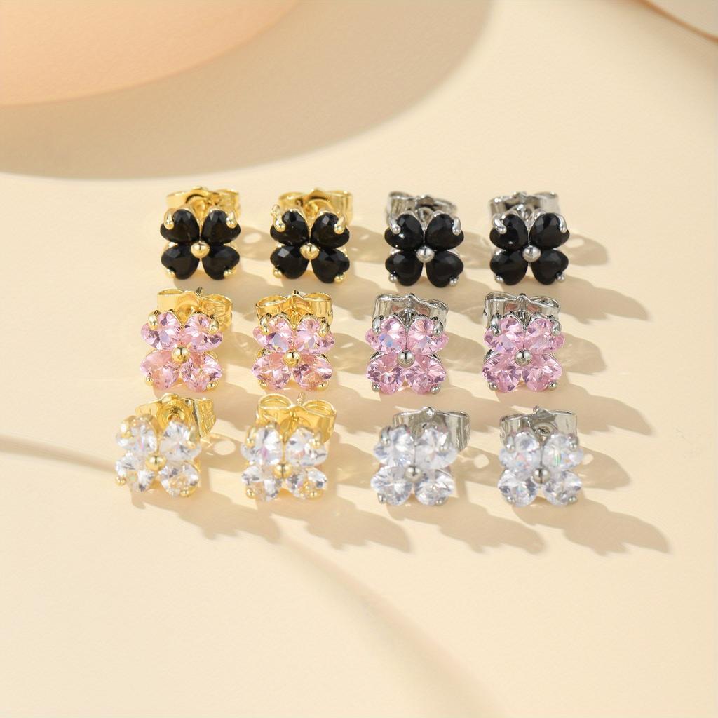 Clover Heart-shaped Petal Earrings, Versatile and Stylish Earrings and Accessories.