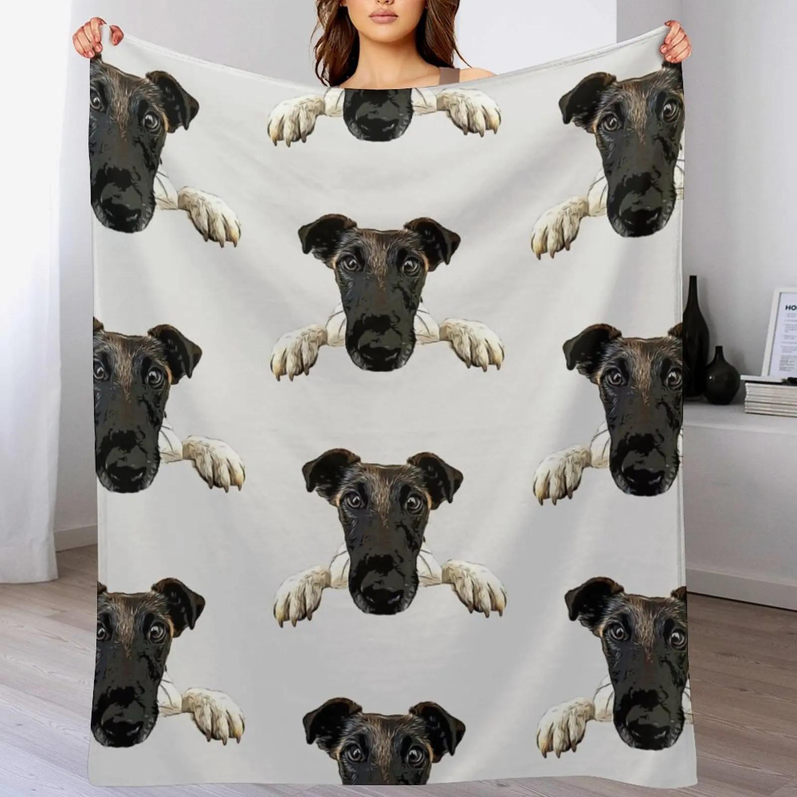 Fox Terrier Smooth Coated Throw Blanket Soft Breathable Blanket for Night Sleeping Size: 75*100cm, Weight: 230 GSM