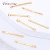 10/20Pcs 18K Gold Plated Double-hole Connector Bar,Jewelry Making Link Bar,DIY Earrings&Necklaces Accessories