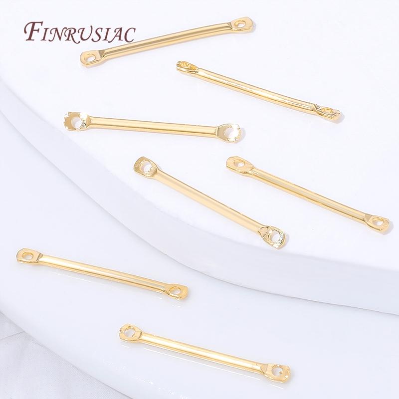 10/20Pcs 18K Gold Plated Double-hole Connector Bar,Jewelry Making Link Bar,DIY Earrings&Necklaces Accessories