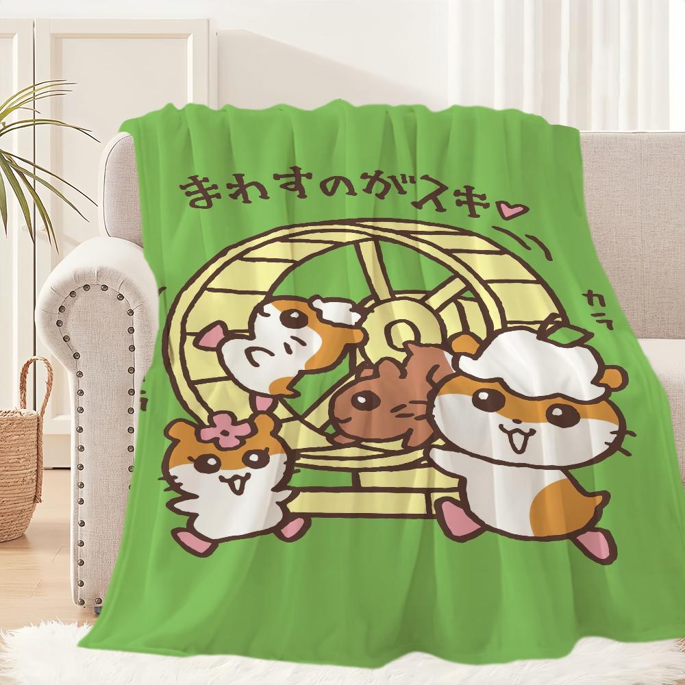 Cartoon C-Coro C-Coro C-Kuririn Cute Blanket Plush Nap Sofa rug for Living Room Office Bedroom Birthday Home Travel Kid Gifts