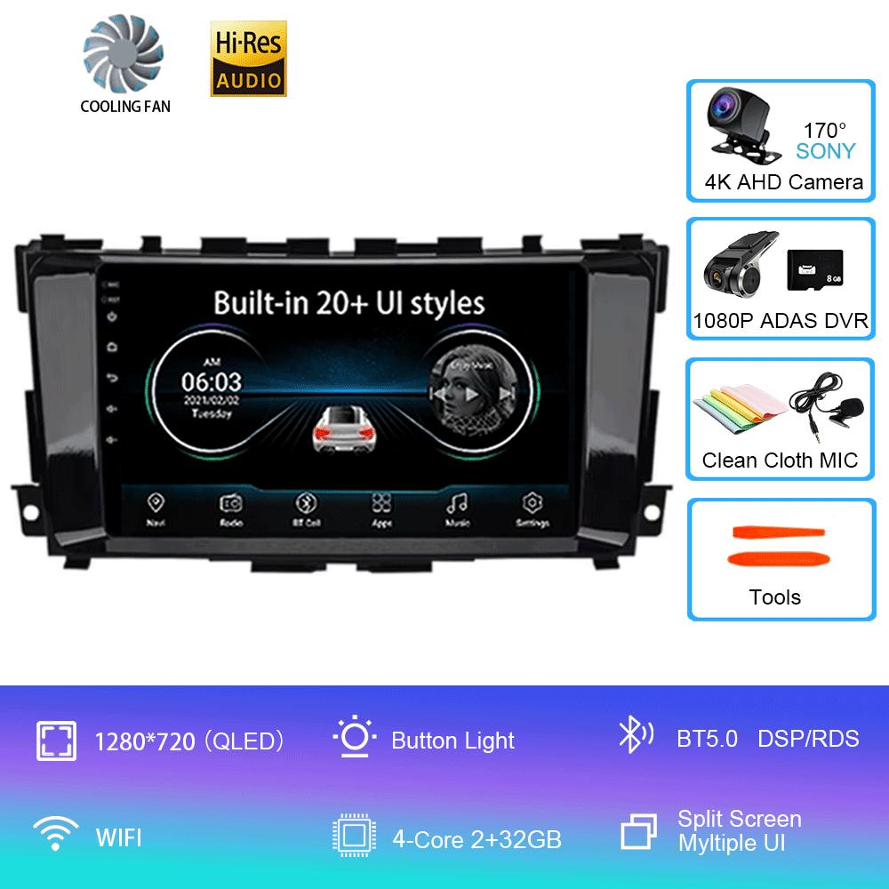 For Nissan Teana 3 Altima 5 L33 2013 - 2020 Video Player Navigation GPS Car Radio Multimedia Android 14 WIFI Touch Screen 9 10"