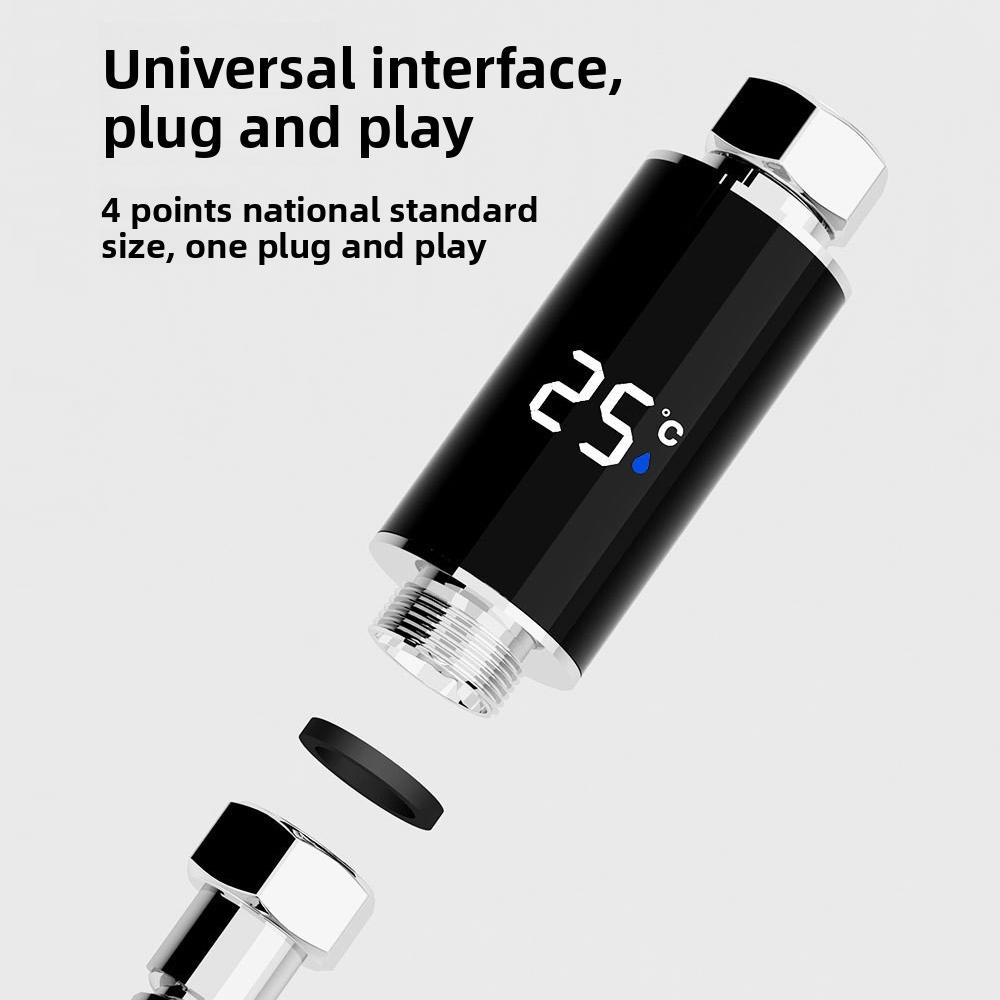 Yieryi LED Sprchový teploměr Není potřeba baterie Senzor teploty vody pro miminka Digitální displej Pro monitorovací nástroj na koupelnovou baterii