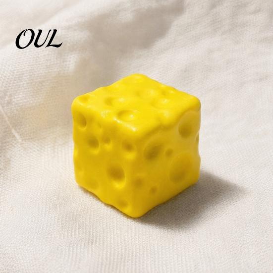 Cheese Shaped Sensory Toy Fake Squeeze Toy, Anxiety Relief Cube Stress Reduction Gadget Slow Rising Pinch Home Office Relaxation Tool Calming Fidget