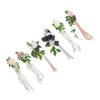 Wedding Chair Back Flower Artificial Lifelike Full Shape Rich Layers Elegant Rose Wedding Party Chai