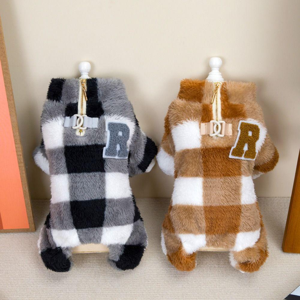 Double-faced Pile Puppy Jumpsuit Warm Pet Jacket Coat New Dog Clothes  Winter