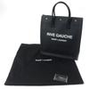 SAINT LAURENT PARIS Tote Bag Rive Gauche N/S dark gray black canvas 632539 Used