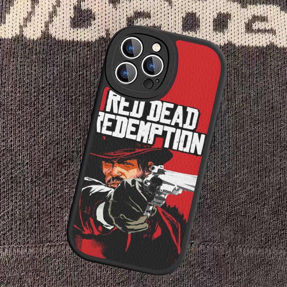 Game TV-Red-Dead-Redemption 2 Phone Case For iPhone 15 14 13 12 11 16 Pro Max Plus Leather Soft Cover