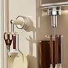 Rotating Suction Cup Hook Kitchen Utensils - No Drill Wall Mount ABS Plastic Modern Minimalist Design Cream Gray Options