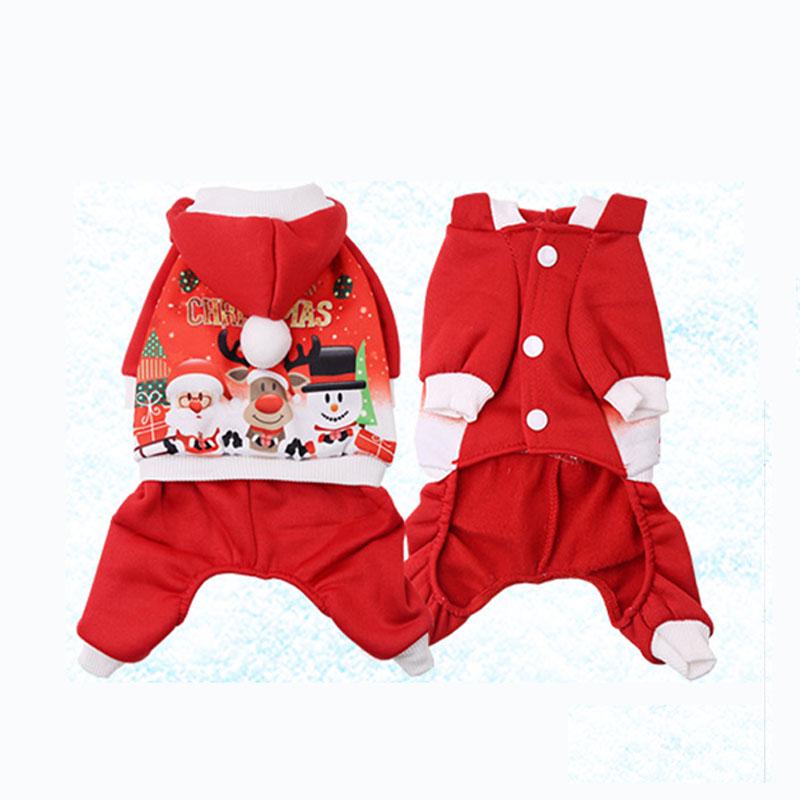 Dog Pet Warm Cat Jacket Coat Puppy Clothes Winter Sweater Christmas Apparel