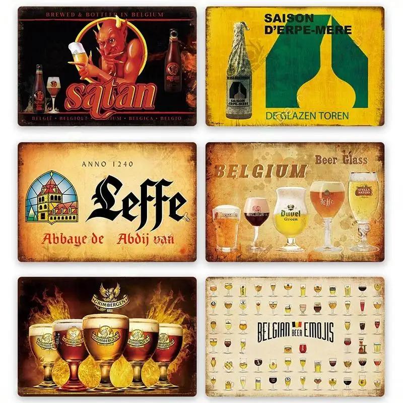 Vintage Beer Brand Sign Metal Tin Plaque Metal Poster Decorative Plaque Home Decor Man Cave Bar Pub Workshop Wall Decoration